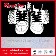 High intensity reflective shoes leather